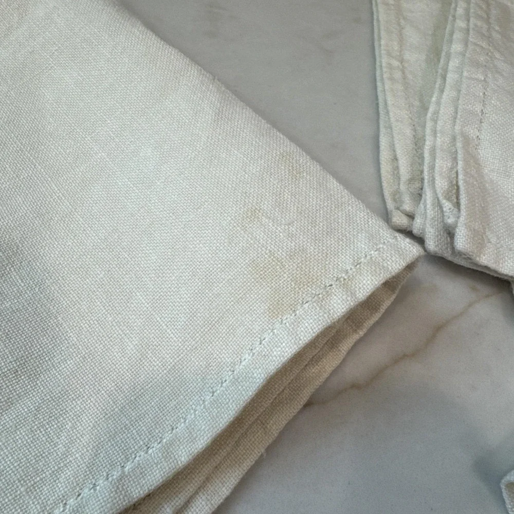 Vintage Linen‎ Napkins Set of 12 cutwork embroidery